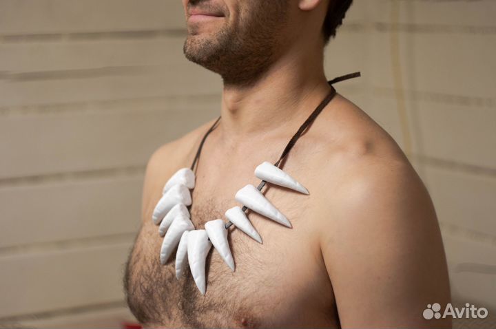 Ожерелье из клыков, бусы из зубов для костюма