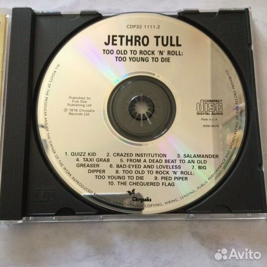 CD Jethro Tull/Too Old To.Die,1997,UK,Swindon