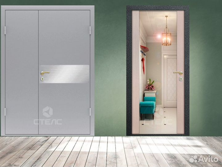 Входные двери для коттеджа со стеклом