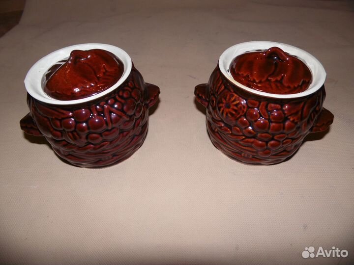 Глиняные горшочки новые (есть 3 шт)