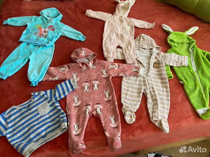 Детские вещи пакетом 68 74 на девочку