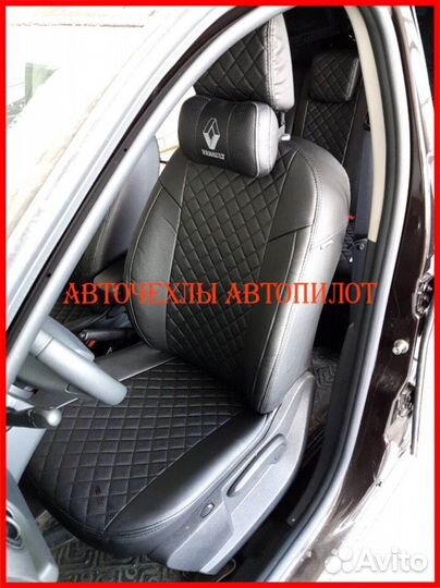 Чехлы Автопилот Renault Duster 2 из экокожи чёрные