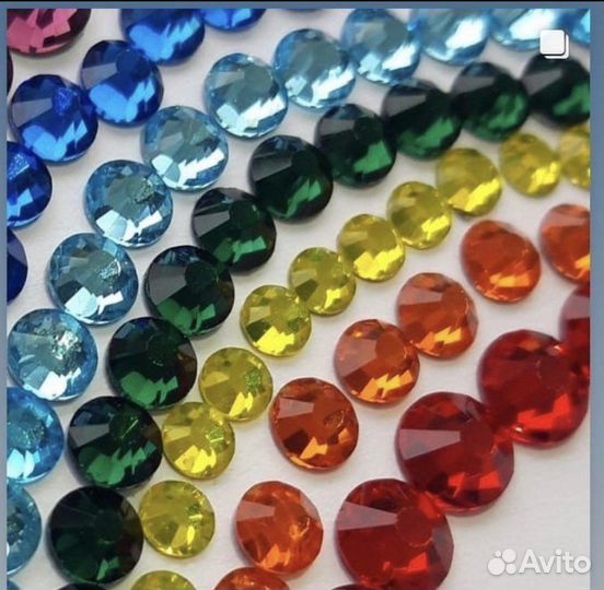 Хрустальные цветные стразы горячей фиксации
