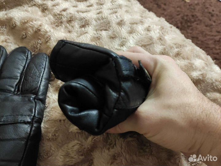 Перчатки мужские зимние, натуральная кожа и мех