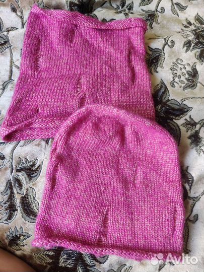 Комплект шапка и снуд