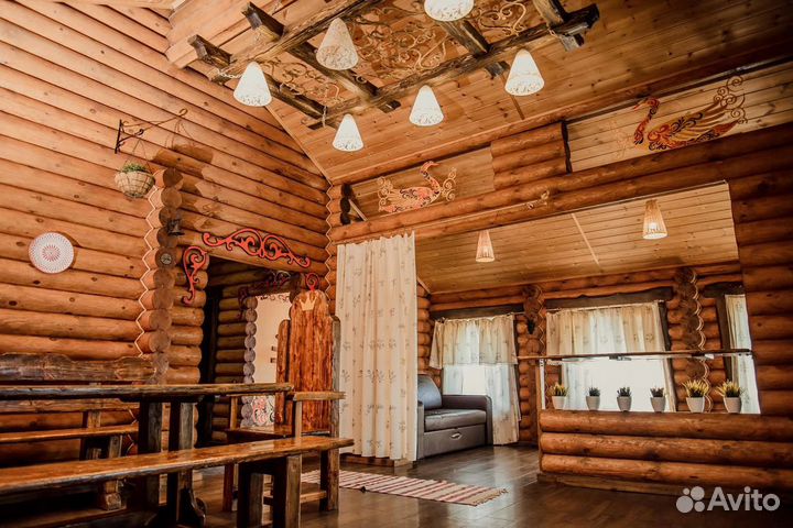 Баня на дровах, подогреваемый бассейн, беседка