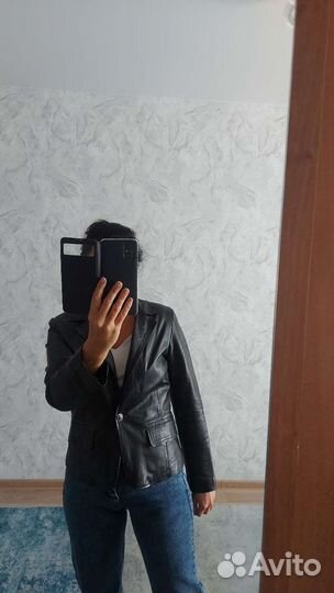 Пиджак кожаный