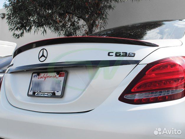 Спойлер (черный глянец) Mercedes-Benz W205 (13-18)