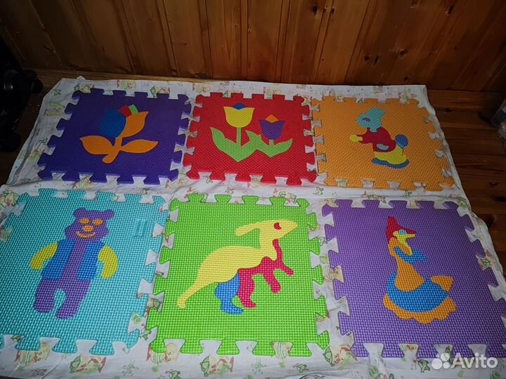 Детский коврик пазл 13 штук