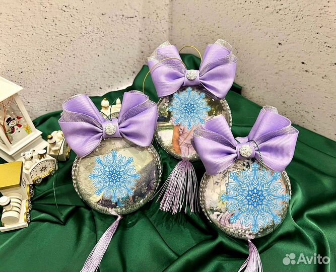 Ёлочные игрушки шар с фото