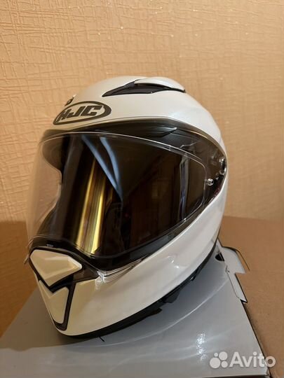 Мотошлем hjc f70 pearl white