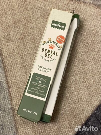 Зубная паста для животных с зубной щеткой