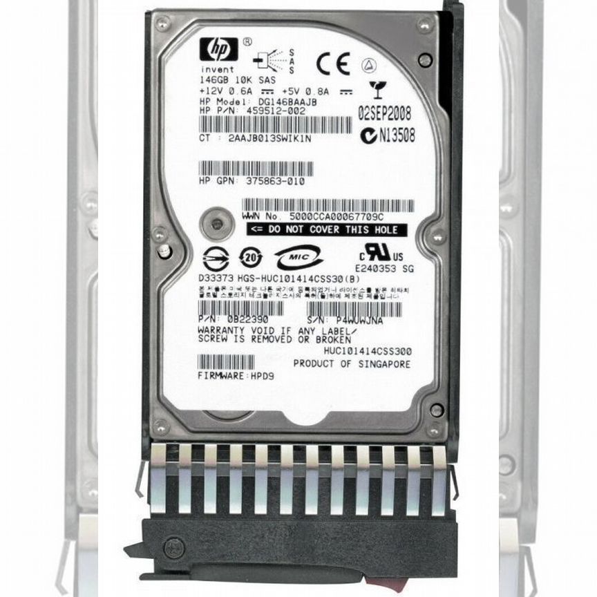 [DG146BAAJB] Жесткий Диск Hp 146gb Sas 2,5" Hdd Dg146baajb