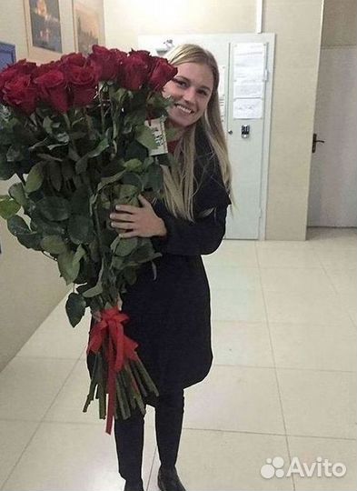 Длинные высокие розы 110 150 160 180 200 см