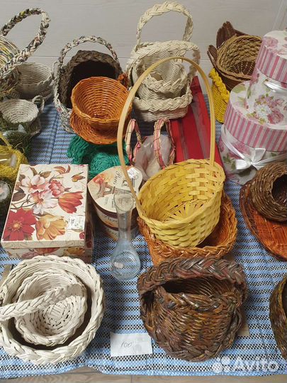 Корзина плетеная подарочная