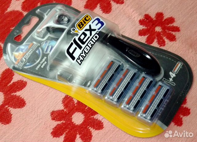 Станок Bic Flex 3 Hybrid, кассеты Gillette Mach 3