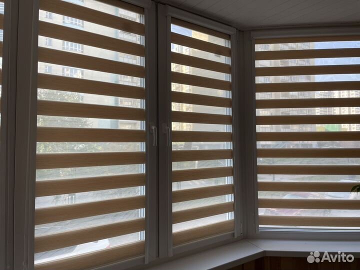 Рулонные шторы зебра 