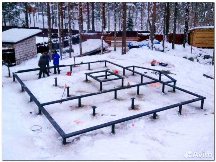 Фундамент свайный-винтовой под ключ