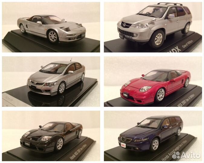 Качественные модели авто Honda Subaru 1:43 от