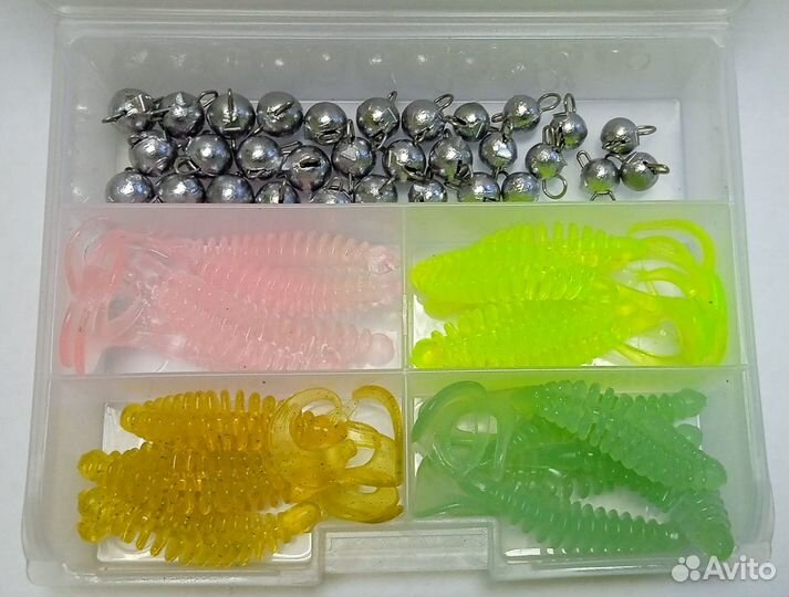 Набор приманок с грузами. Микроджиг, ультралайт