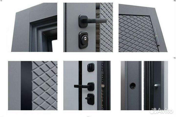 Дверь входная серая металлическая Манчестер