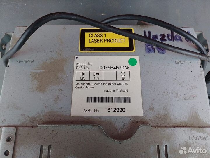 Магнитола на mazda 6 gg рестайлинг