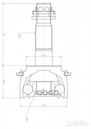 Шрус N12292H NKN