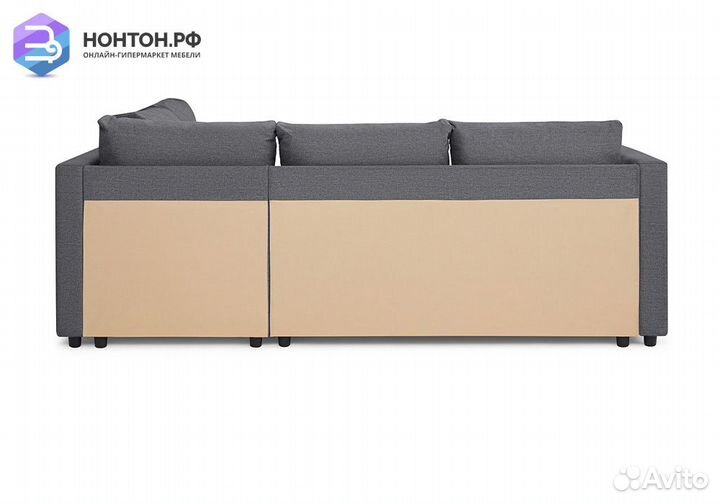 Диван угловой дельфин Мансберг лайт темно-серый