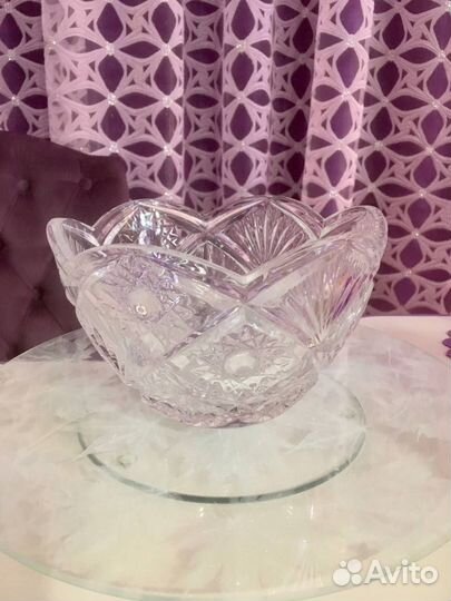 Салатница (хрусталь, диам.18,5 см; высота 12,5 см)