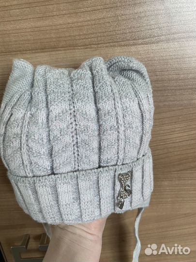 Шапка зимняя со снудом для девочки 50 52