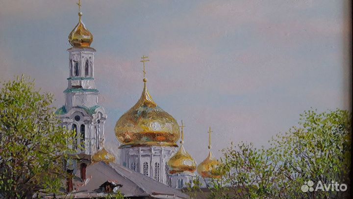 Картина маслом на холсте городской пейзаж 30*40