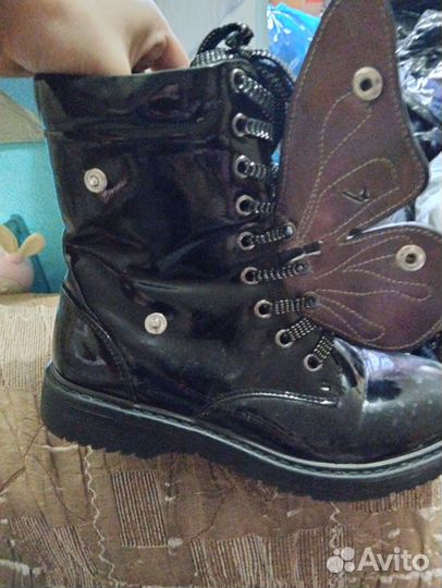 Сапоги лаковые для девочек 32