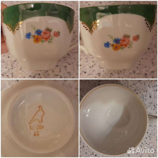 Чашка блюдце селедочница дфз и Дулево СССР