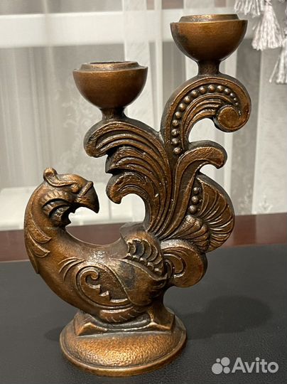 Подсвечник СССР «матрёшки» и «жарптица»