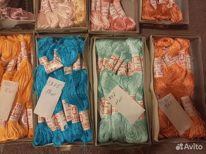 Турецкие шелковые нитки мулине 11 м