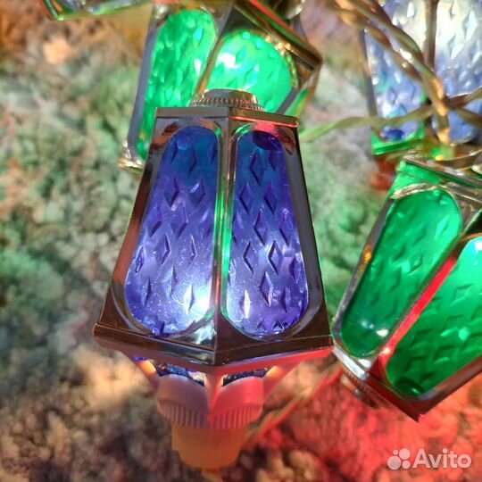 Ёлочная электрическая гирлянда Фонарики СССР