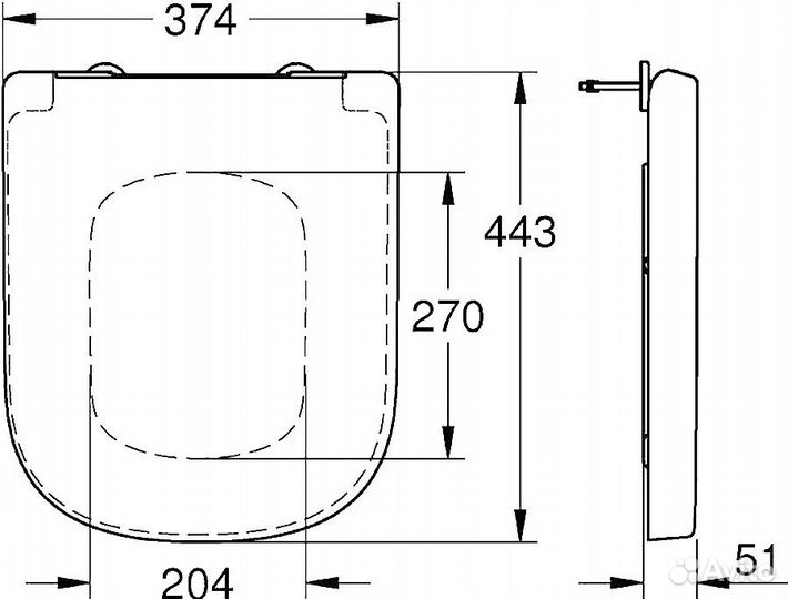 Крышка-сиденье Grohe Euro Ceramic 39330001 с микро