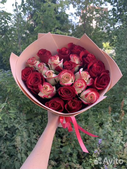 Цветы розы букет