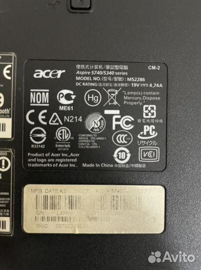 Acer 5740 запчасти