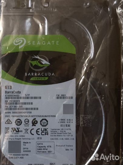 Жёсткие диски HDD Seagate 4 Tb и 6 Tb