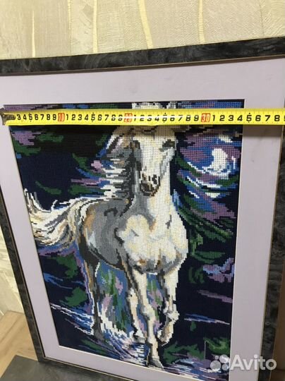 Картина вышитая крестом ручная работа