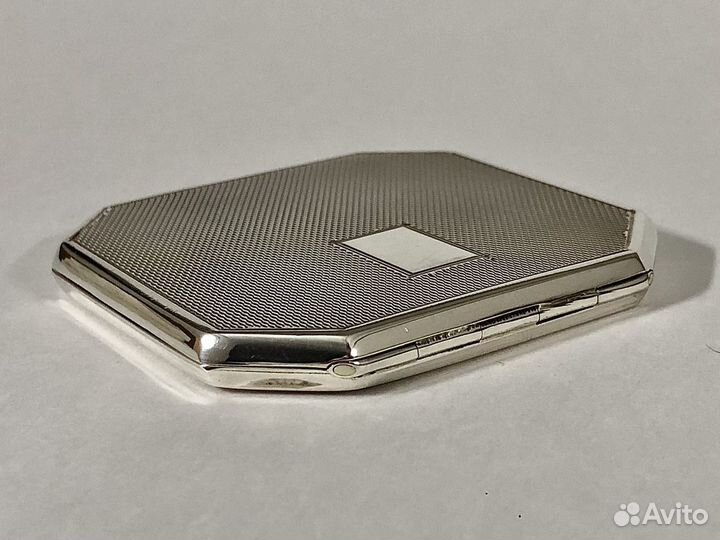 Пудреница mint винтаж 1947 год серебро