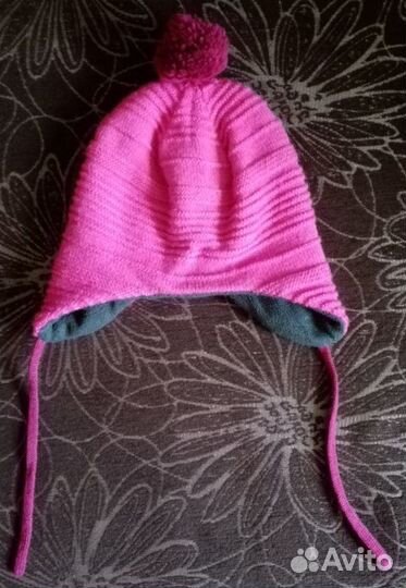 Теплая детская зимняя шапочка lessy р-р 46-48