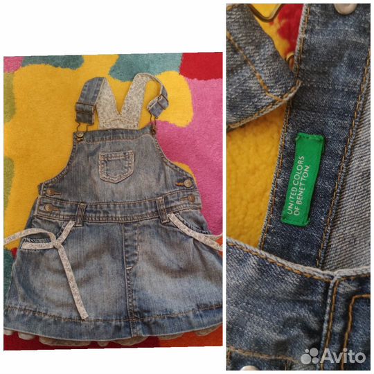 Джинсовые комбинезоны 86 92