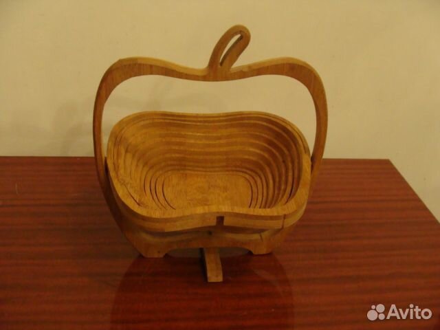 Ваза для фруктов(дерево) складная форма яблоко и