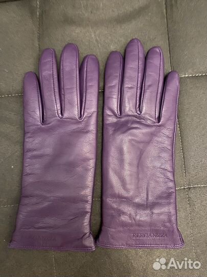 Перчатки кожаные Eleganzza