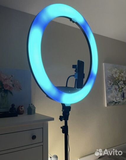 Кольцевая лампа 56 см цветная Rgb