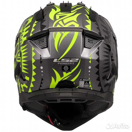 LS2 MX702 pioneer 2 rangi Off-Road Full Face Motorcycle Мотошлем Fluorescent Yellow