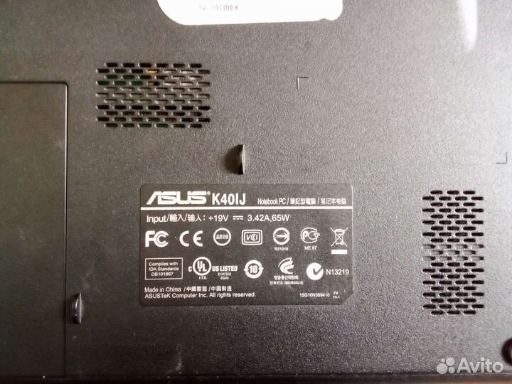 Ноутбук asus k40Ij