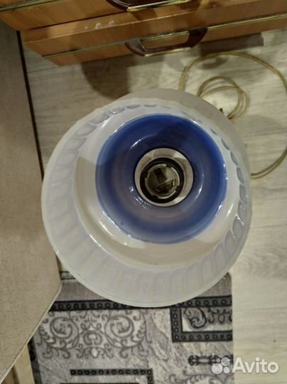 Настольная лампа СССР дерево-стекло